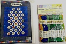Herrschners  Trim the tree  30 ORNAMENTS Christmas CROSS STITCH KIT  36 FLOSS