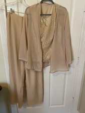 LanTing Bride 3 Piece Tan Pantsuit - Size 12