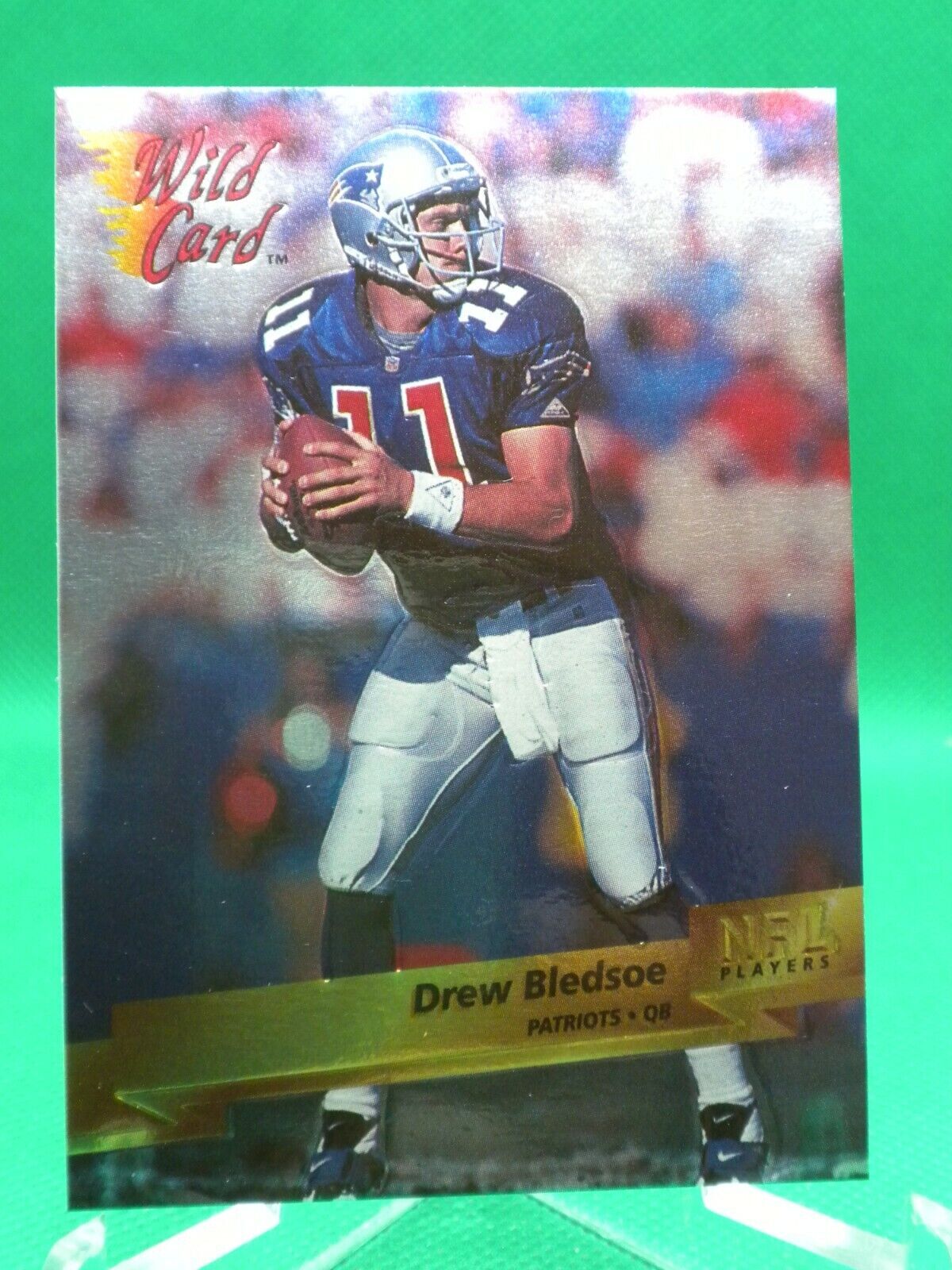1993 Wild Card SuperChrome #205 Drew Bledsoe ROOKIE New England Patriots / WSU