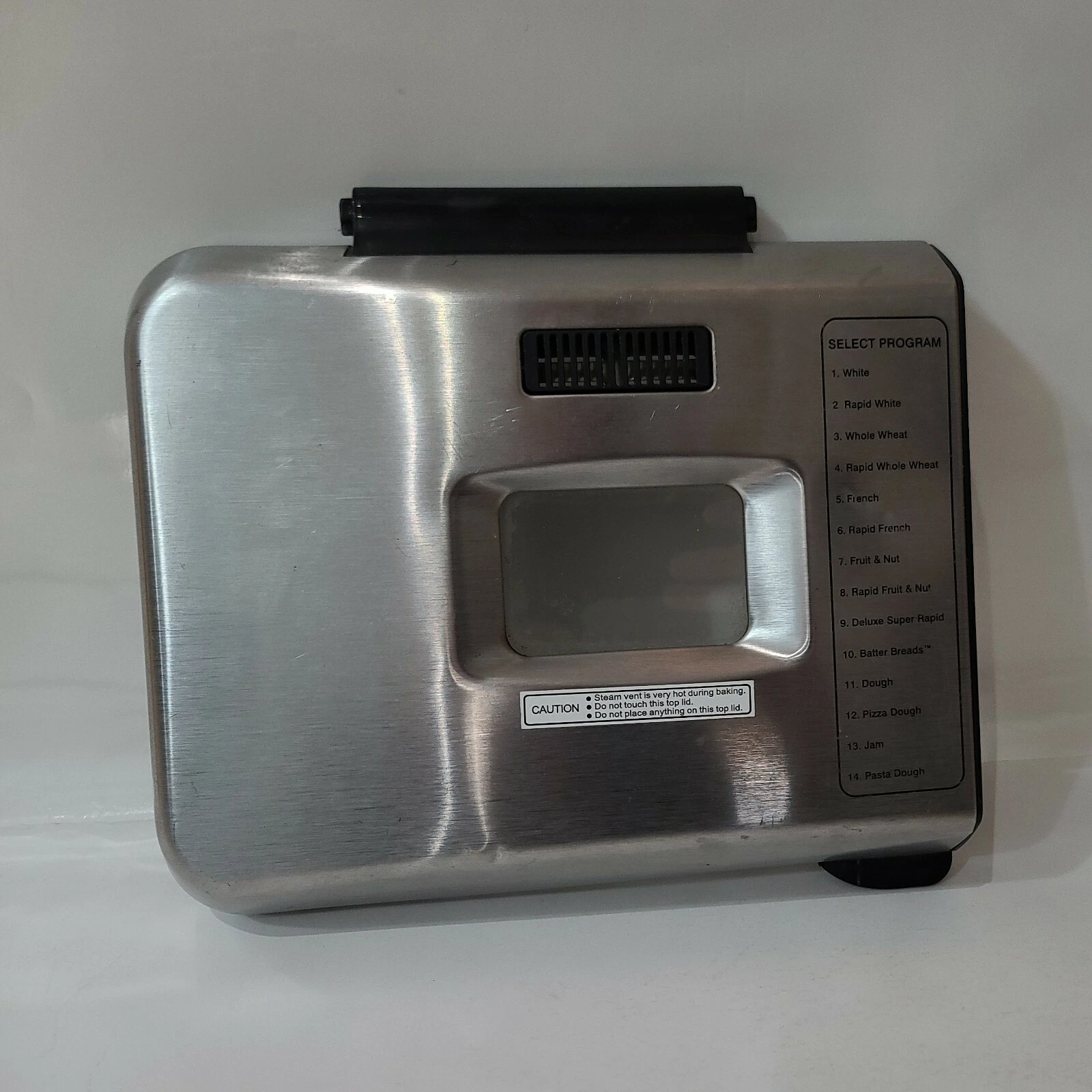 Breadman Pro Stainless Steel Bread Maker TR900S (Top Lid Cover Only) used