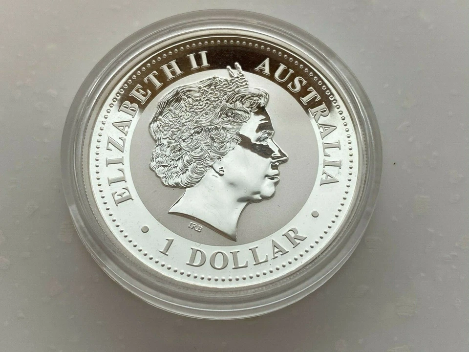 Australia 1 Dollar Year of the Pig 1 Oz Lunar Series I coin 2007 year - Image 4 of 4