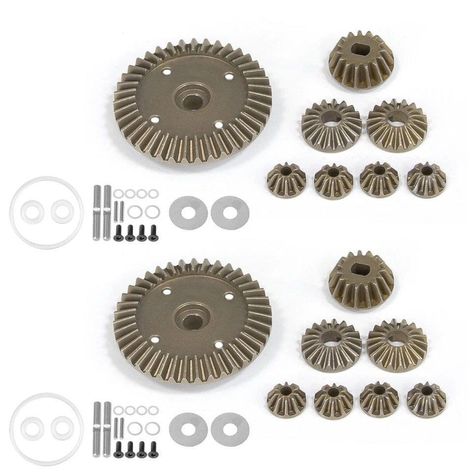 Juego de engranajes diferenciales delanteros y traseros para 1/10 Tamiya XV-02 TT-02 MB-01 XM-01 BT-01 Foto 4 de 4