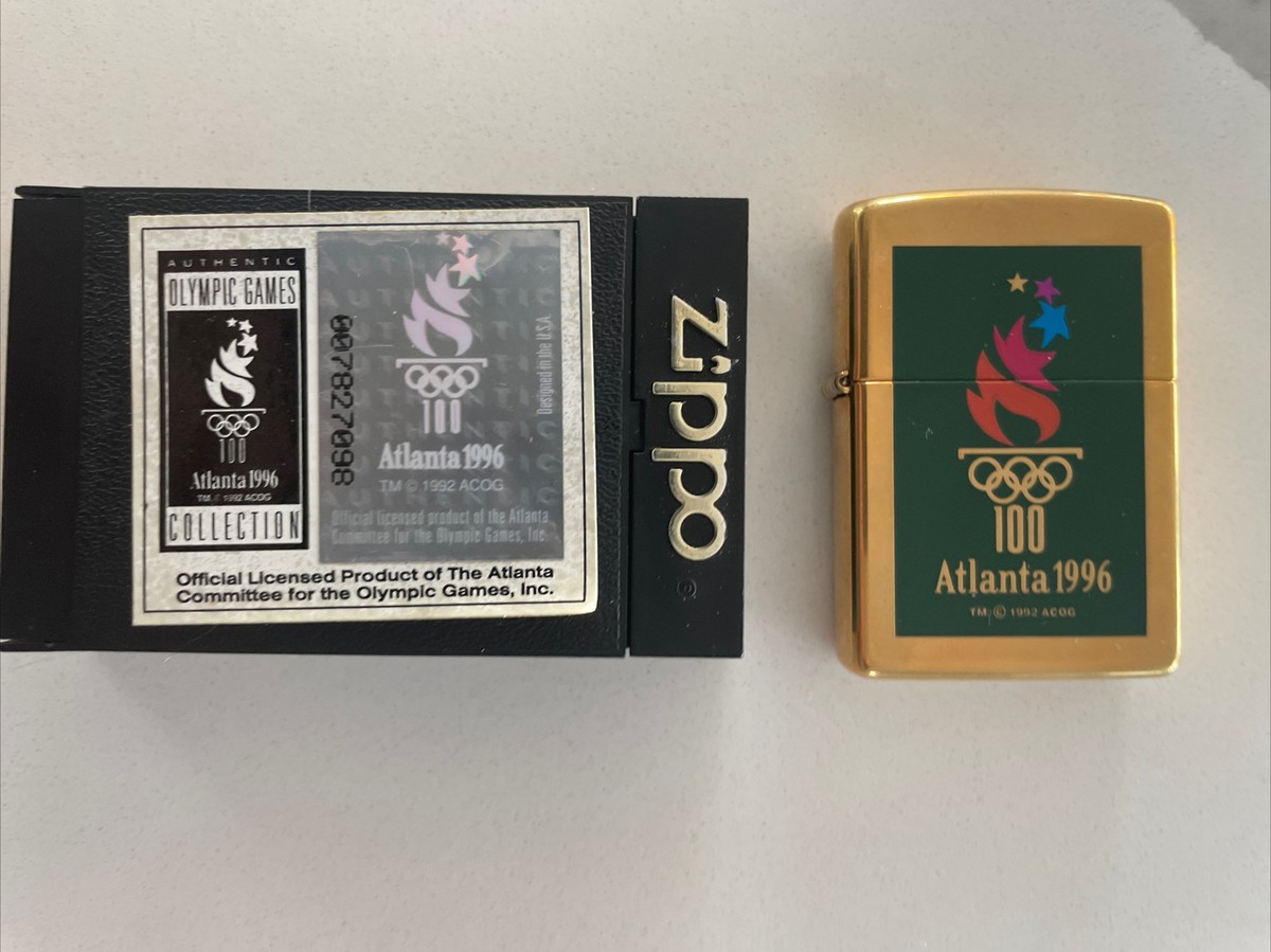 Vintage Zippo Brass Lighter Authentic Olympic Games Collection 