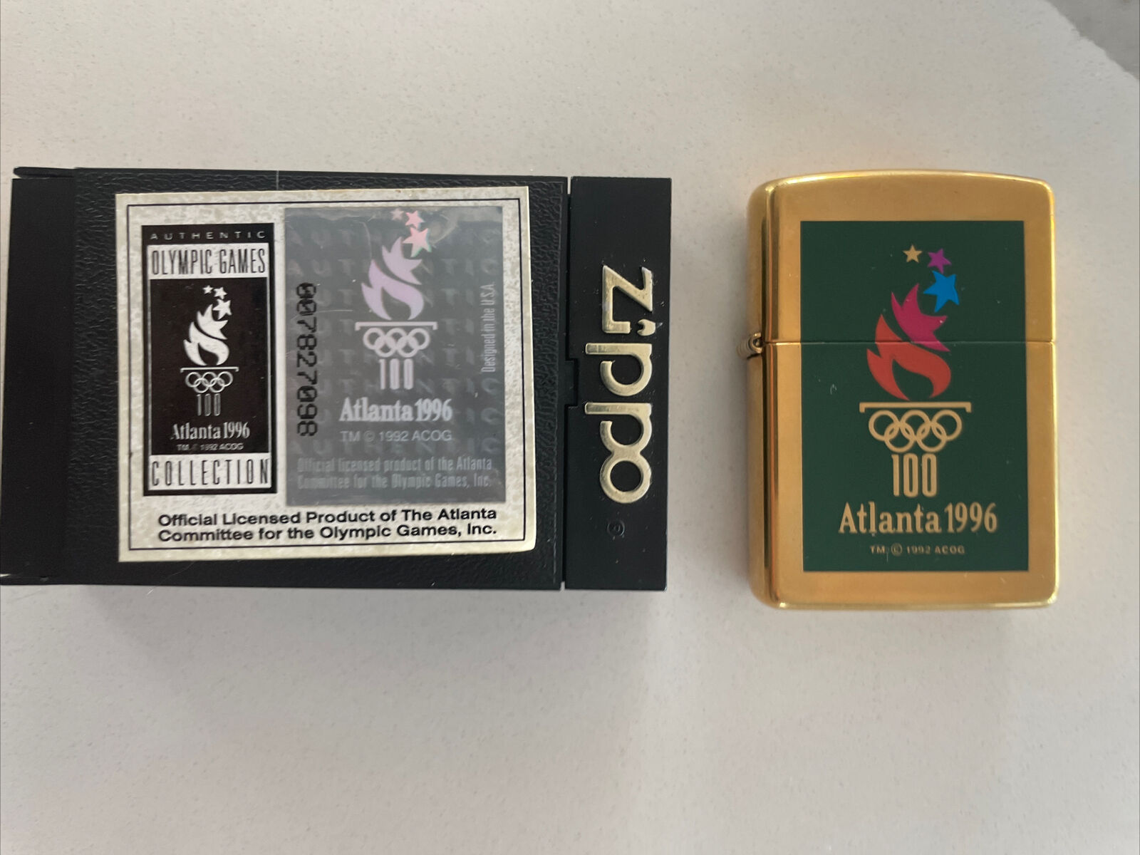 Ung damp spansk Vintage Zippo Brass Lighter Authentic Olympic Games Collection Atlanta 1996  HTF | eBay