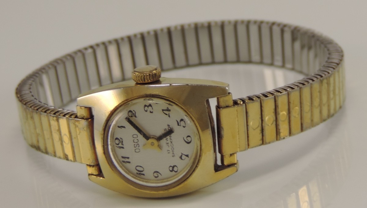 Vintage Osco 17 Jewels Shockproof Damen-Armbanduhr