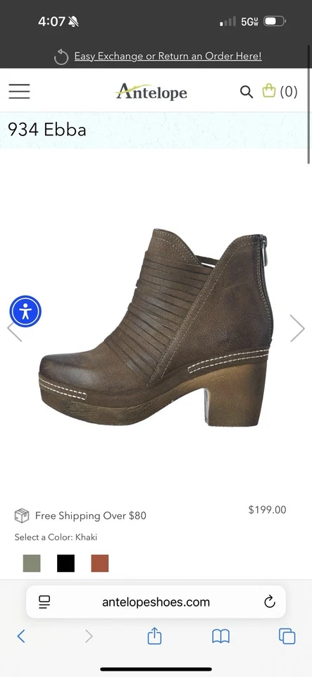 ANTELOPE 934 Ebba Bootie Size 37 - Image 2 of 2