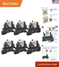 6Pcs 12A Power Relay Switch with  Button -  Certified