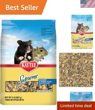 Kaytee Supreme Hamster & Gerbil Food - 2 Lb of Natural Nutrition for Small Pets