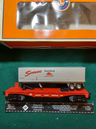Coche plano de costa Lionel 6-26043 calibre O con remolque #48109 | Condition: New