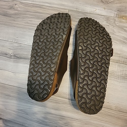 Birkenstock Sandal Men Size 45 EU Germany Brown Habana Flat Double Strap Buckle - Picture 8 of 8