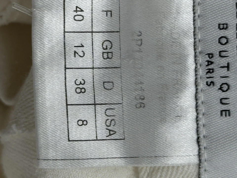 John Galliano Christian Dior White Cotton Wide Leg Pants Made France FR40 31W - Image 4 of 4