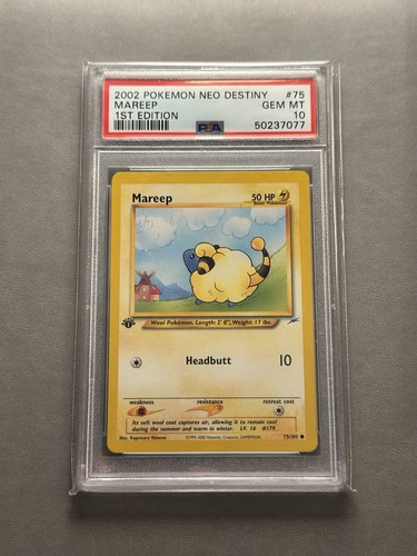 Mareep (1st Edition) graded PSA 10 for sale on eBay