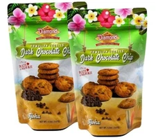 2 Bag Diamond Bakery Cookies Dark Chocolate Chip Flavor 4.5 oz Resealable Pouch