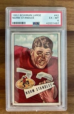1952 BOWMAN LARGE #42 NORM STANDLEE PSA 7 49ERS
