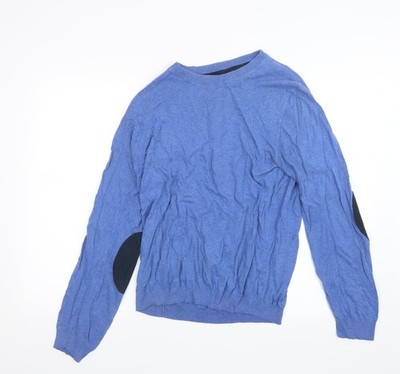 H&M Strickpullover Pullover Herren blau Größe M