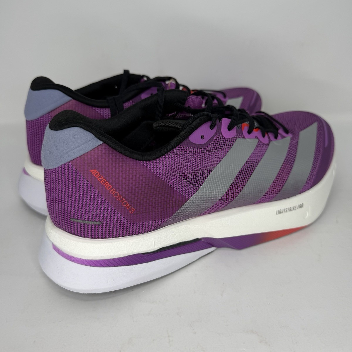 Adidas Adizero Boston 13 Running Shoes Purple Silver Lucid Size 11
