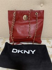 Christmas red genuine leather gold chain DKNY Shoulder Bag Cross Body 