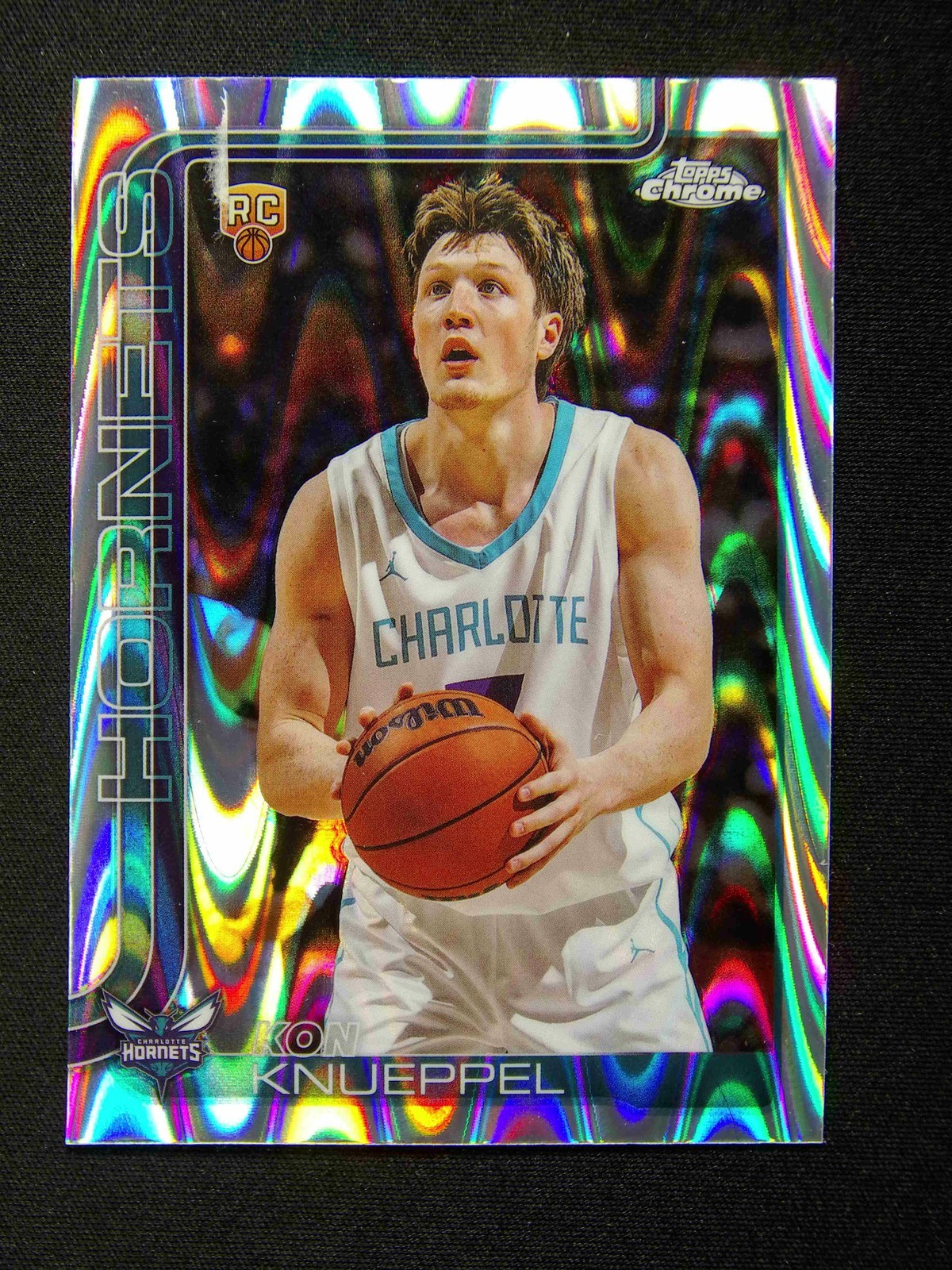 2025-26 Topps Chrome Kon Knueppel #254 Hornets RC Rookie Raywave Refractor