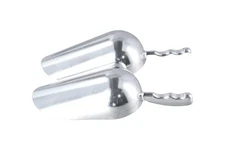 2 Pcs 6oz Metal Ice Scooper Multipurpose Kitchen Utility Scoops for Freezer