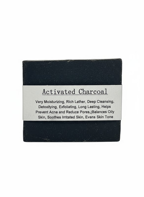 Handmade Natural Activated Charcoal Bar Soap (Great for Acne), Great Lather!