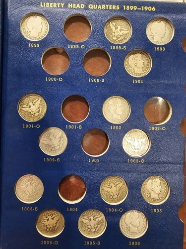 BARBER or LIBERTY HEAD SILVER QUARTER SET of 48 - 1892-1916 - AG-Fine