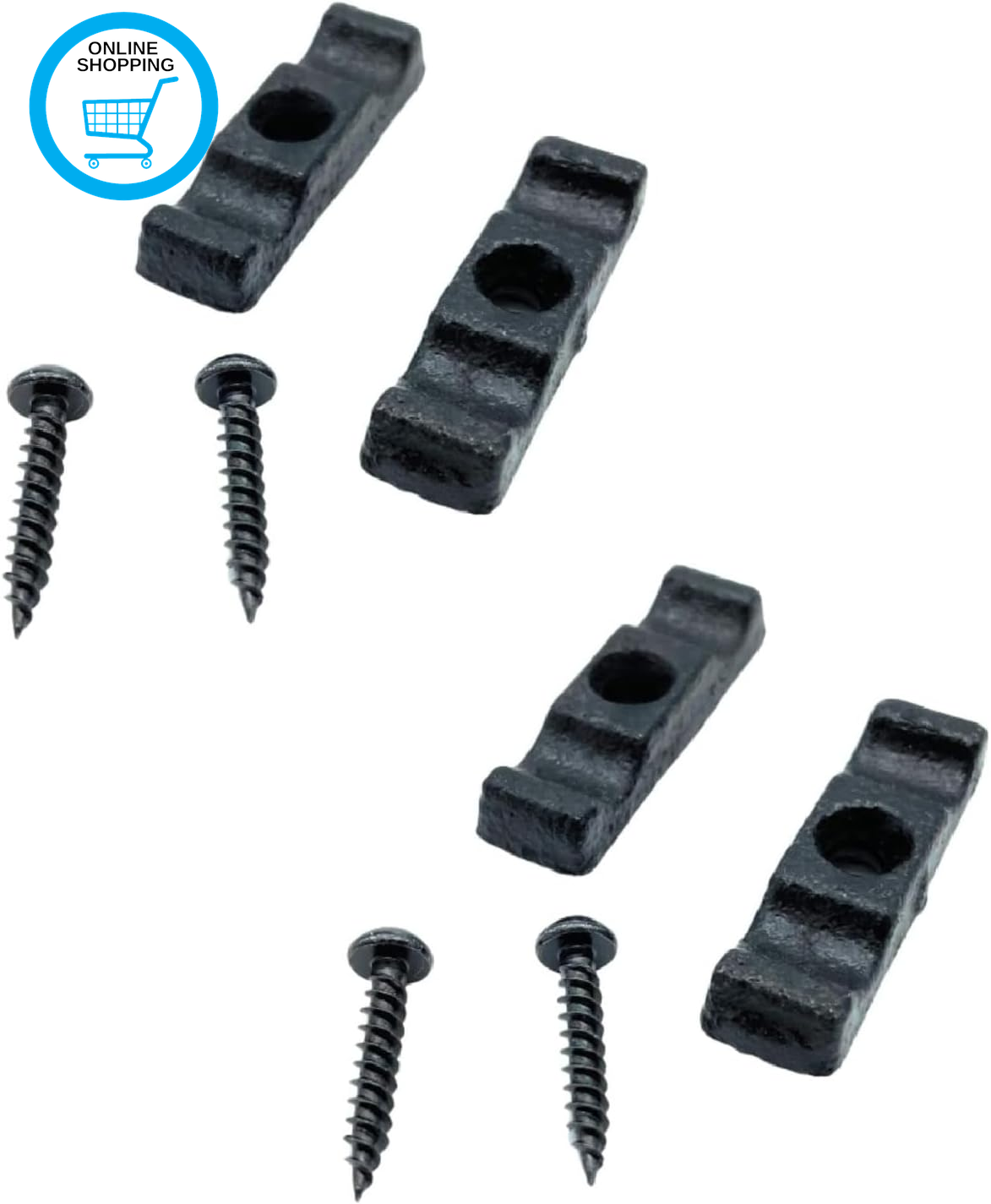 Large Black Turn Buttons & Screws Latch Thumb Catches Black 50Mm/2-Inch for Shed