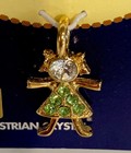  VTG Birthstone Brats August Peridot Charm Pendant 1990’s Austrian Crystal KIS  — photo 2