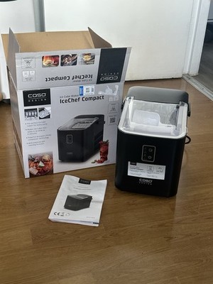 CASO Design IceChef, kompakte Eiswürfelmaschine, Arbeitsplatte Eismaschine für Zuhause