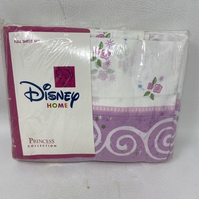 VINTAGE Disney Home Stardust Princess 4 Piece Full Sheet Set NOS Made in USA