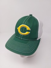 C Logo Green Youth Snapback Hat Mesh Back Outdoor Cap