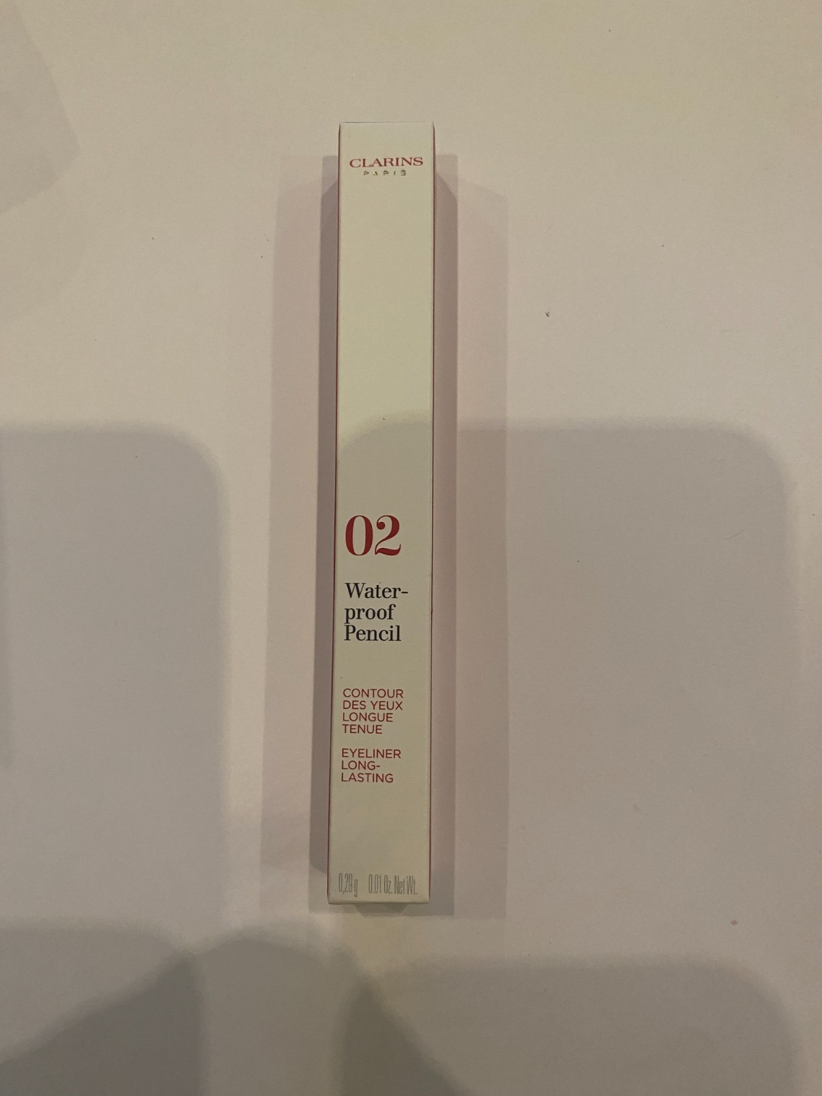 Clarins  Waterproof Eye Pencil Crayon 02 CHESTNUT Eyeliner Long Lasting BOXED