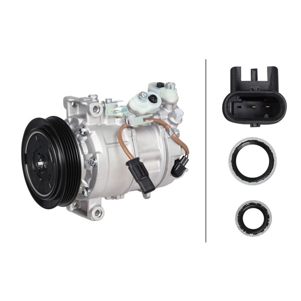Klimakompressor 12 V Ø 115 Mm Hella FüR U.A. MERCEDES-BENZ A-KLASSE-image
