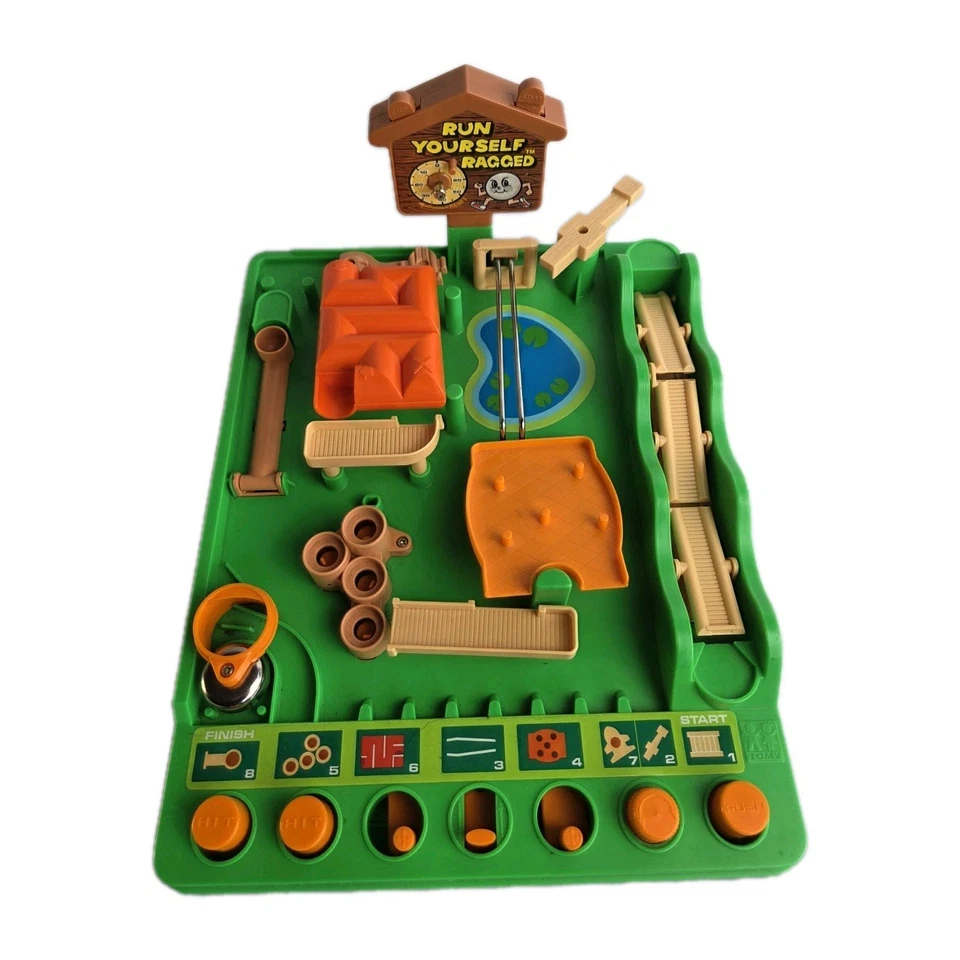 RUN YOURSELF RAGGED Obstacle Course GAME 1979 TOMY Timer Damaged No Hoop/ Balls  - Image 3 of 4