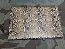 Partial WWI WWII German Family Photo Album Faux Snake Skin Cover Soldiers 1940s