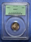 1957 Roosevelt Dime - PCGS MS67