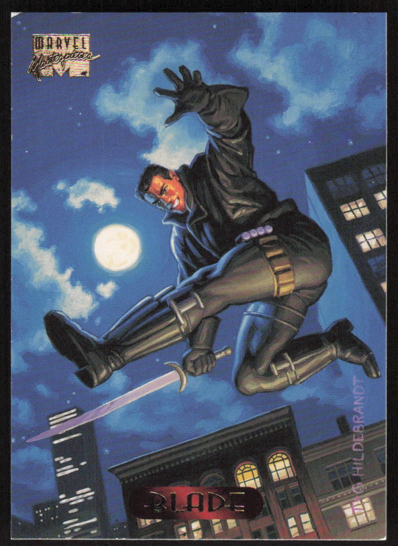 1994 Fleer Marvel Masterpieces Hildebrandt Brothers Blade Card #12