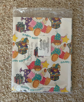 Happy Birthday Gift Wrap Vintage Lucy & Co Current 1 Sheet Original Open Pkg