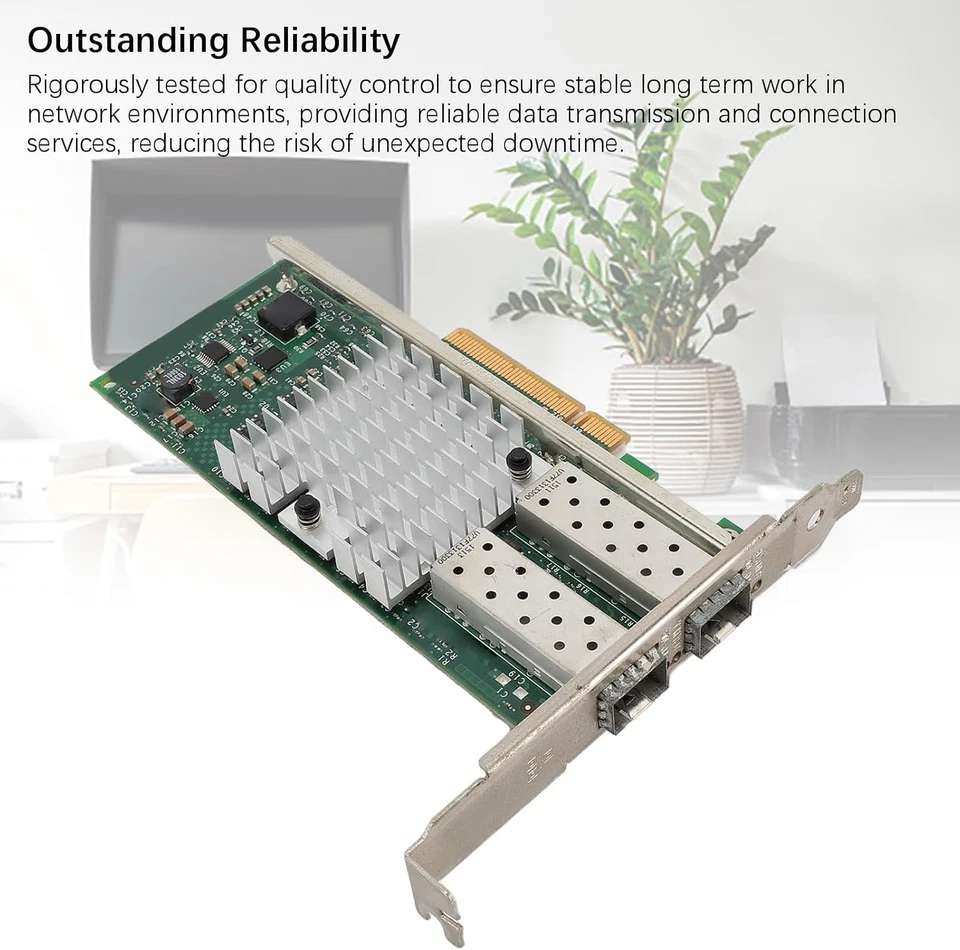 X520-DA2 Scheda Di Rete SFP+ PCIE Da 10 Gb Scheda LAN Ethernet Convergente Doppi - Immagine 3 di 4