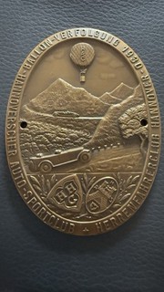 Kühlerplakette 1930 Ballon Verfolgung Hannover Oldtimer Automobilia Herst. Rahne