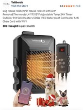 Dog House Heater,Pet House Heater with APP Remote Thermostat,41 F/113 F Adjustab