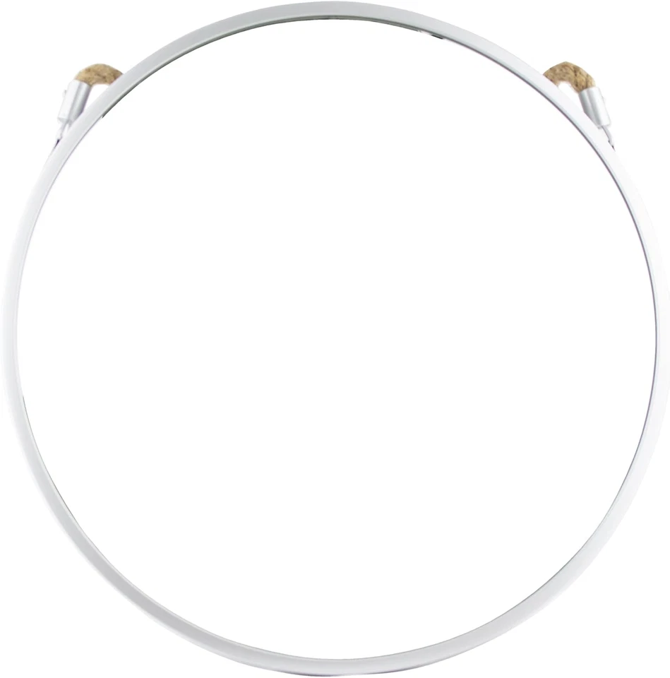 Espejo de pared redondo minimalista con cuerda - Espejo de tocador rústico decorativo para Liv Foto 2 de 4