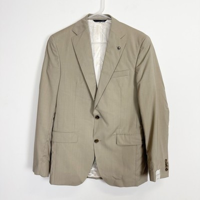 Jack Victor Sport Coat Khaki Beige Tan Mens 38 S 38S Esprit CT Wool NWOT NEW