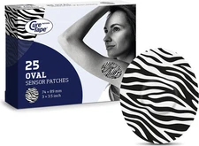 CureTape® Sensor Patches Art protective plasters, Zebra color, 25 pcs