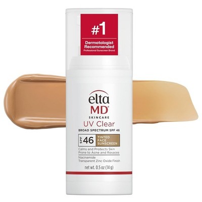 EltaMD UV Clear Tinted Face Sunscreen SPF 46 Oil- Free Tinted Moisturizer with