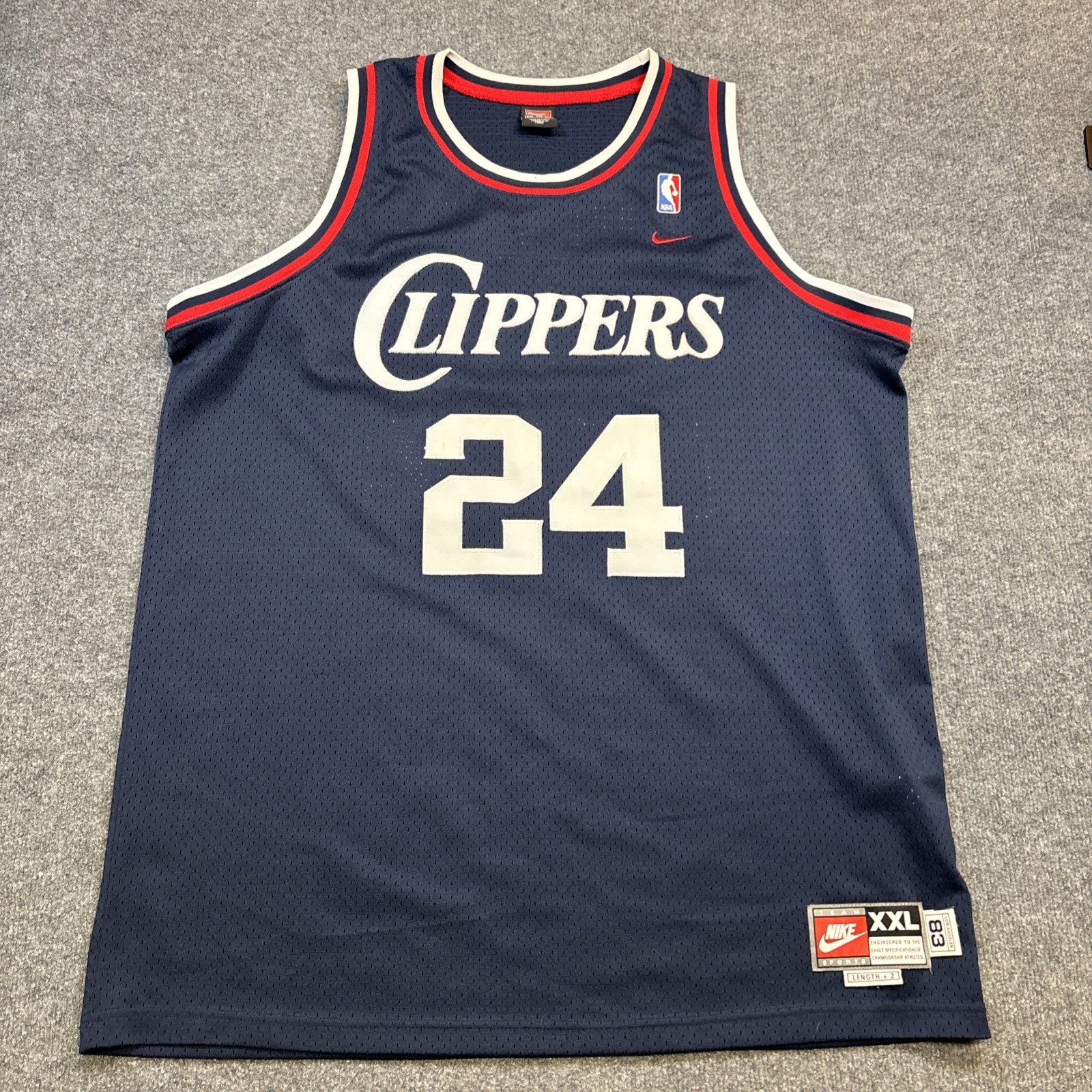 Vintage Nike Team Los Angeles Clippers Andre Miller #24 Blue Xxl +2 Jersey