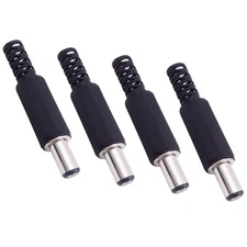 4-Pack 5.5mm x 2.1mm DC Power Male Plug Solder Type Power Supply Jack Connect...