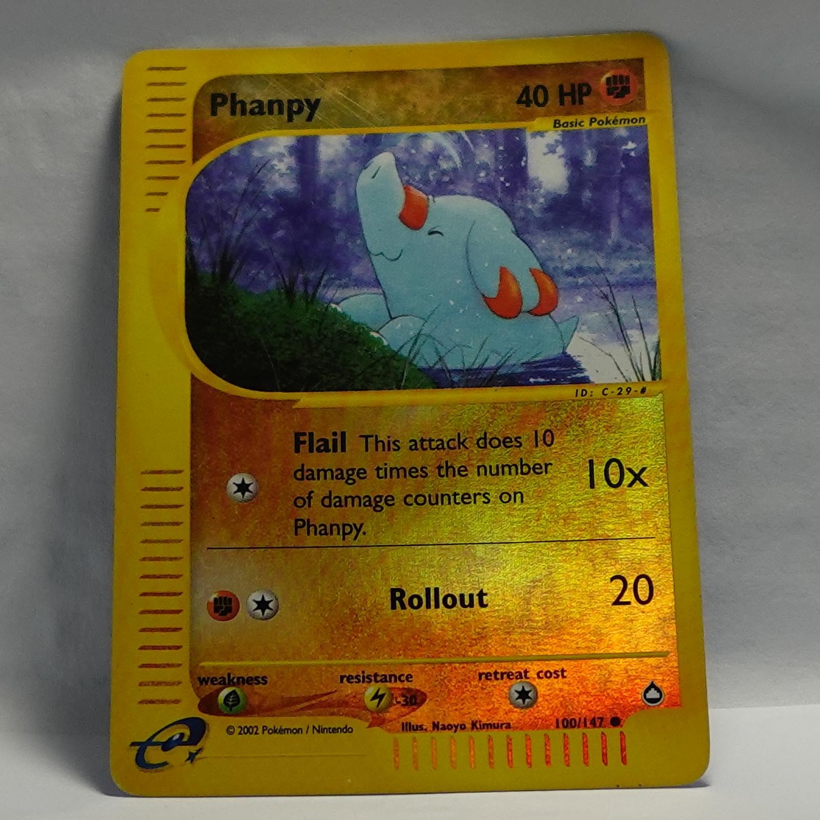 Phanpy 100/147 Common Aquapolis Pokemon Lightly Played