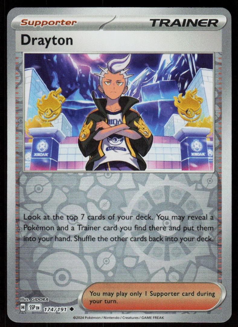 Drayton 174/191 Uncommon Surging Sparks Pokemon Reverse Holo Near Mint