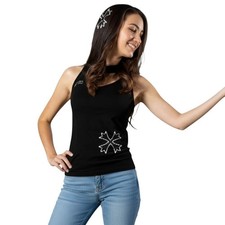 Just Dance Black Hoodie Rhinestone Sequin Top Only Adult Small Hip Hop Costume