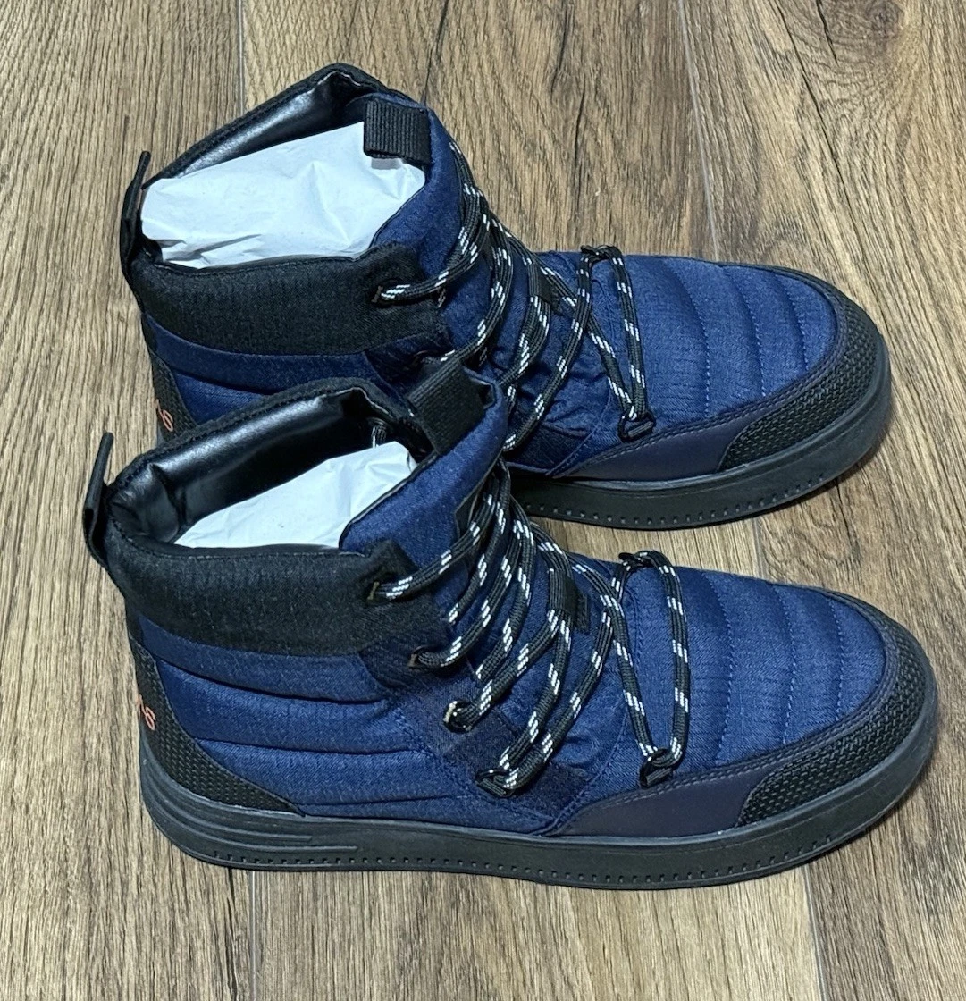SWIMS Men's Snow Runner Mid Snow Boots Waterproof Size 7 Navy Black Lace Up
